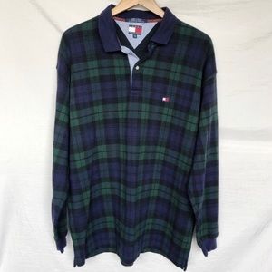 Vintage Tommy Hilfiger Long Sleeved Polo Shirt XXL